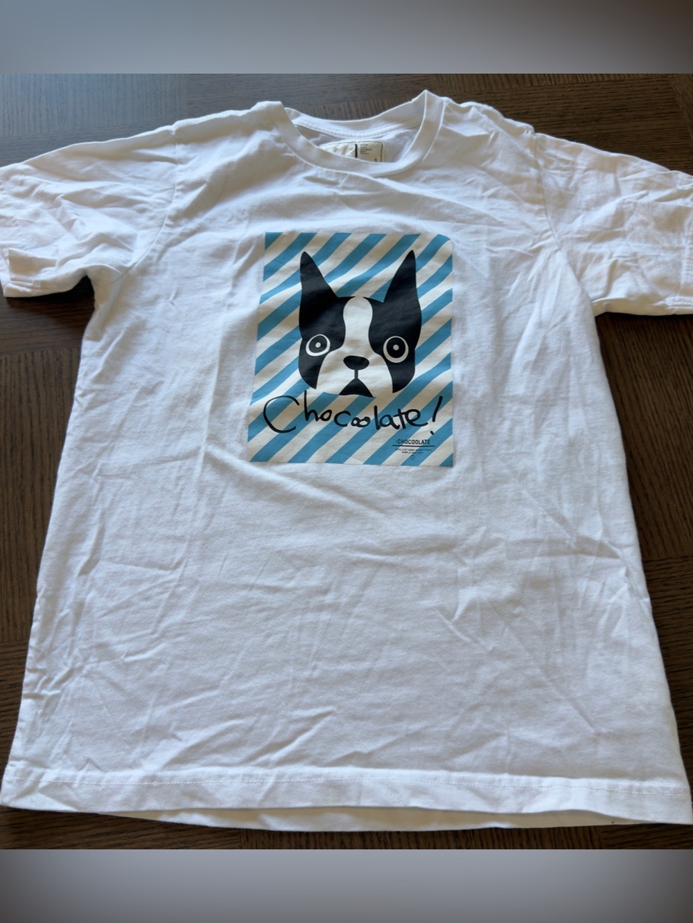 Chocolate Dog Face Tee in Blue and Black